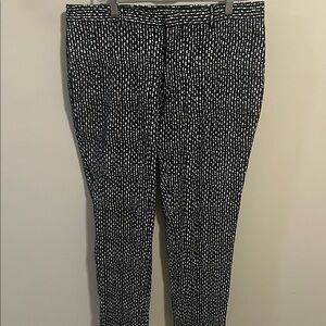 Topman Skinny Smart Trousers Black White Textured Print 34x32